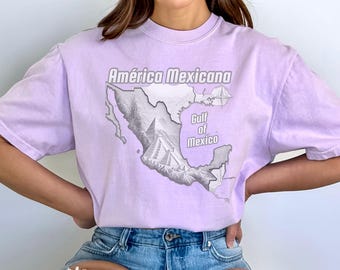 Vintage-Style Mexican Heritage Gulf Tee: Unisex Travel Souvenir Shirt, Casual Comfort Wear