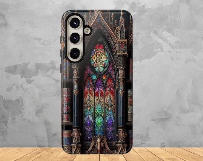 Gothic Book Phone Stand: Dark Literary Aesthetic Protector for Bibliophiles & Novel Enthusiasts