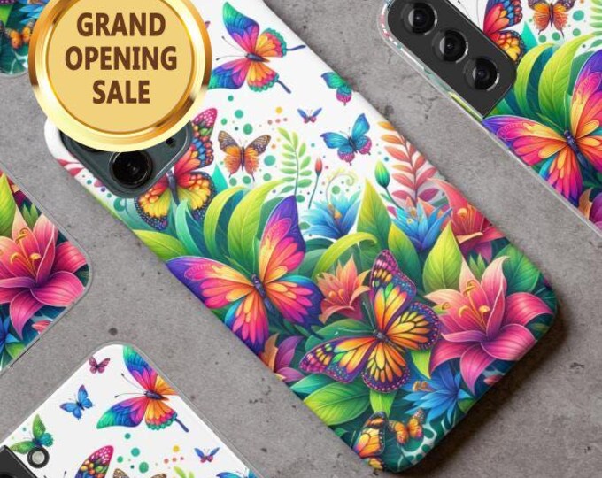 Aesthetic Butterfly Phone Case: Floral Design for Nature Lovers, Stylish Protective Cover with Botanical Art