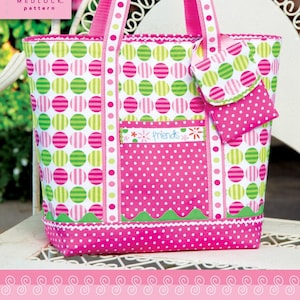 Patrón de bolso con descarga digital: patrón de costura para bolso de mano reversible (#104)