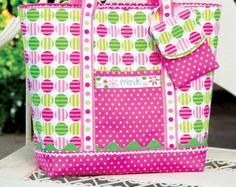 Digital Download Bag Pattern - Reversible Tote Bag Purse DIY Sewing Pattern (#104)