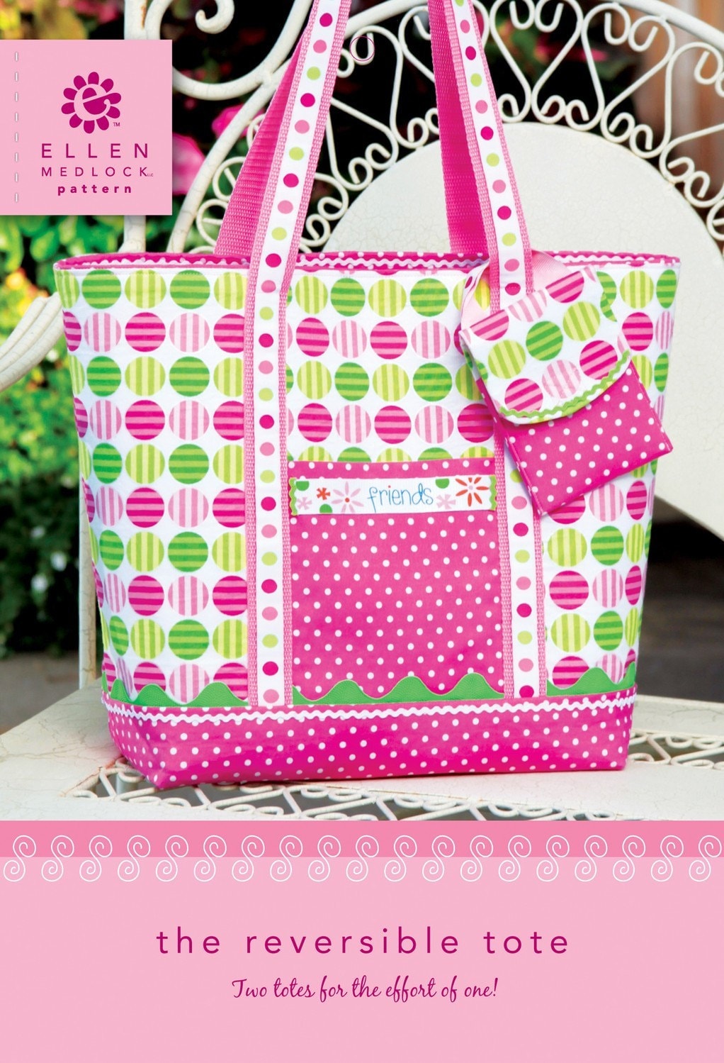 Wzór na torbę do pobrania w wersji cyfrowej - dwustronna torba typu tote, wzór do szycia DIY (#104)