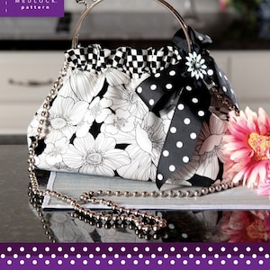 Metal Kiss Lock Bag Purse Frame Sewing Pattern - LV59 Metal Frame - Digital Download Bag Pattern