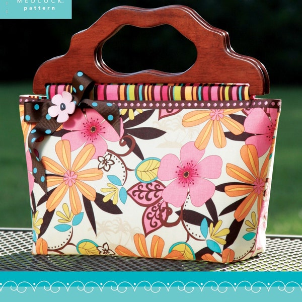 Digital Download Tote Bag Pattern- The Preppy Tote DIY Purse Pattern Sewing Instructions