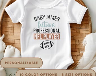 Body de fútbol americano personalizado para bebé, mono personalizado del equipo de la NFL