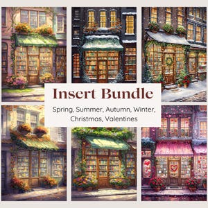 All Seasons Bookshop Bundle Kindle Insert For Clear Case, PRINTABLE, Paperwhite Basic Colorsoft, Kindle Cover, Kindle Stickers