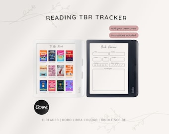 TBR-leestracker voor Kobo Libra Color e-readers, boekrecensies, Kobo Libra Color, Boox, Kindle Scribe, leesplanner, Kobo-sjabloon