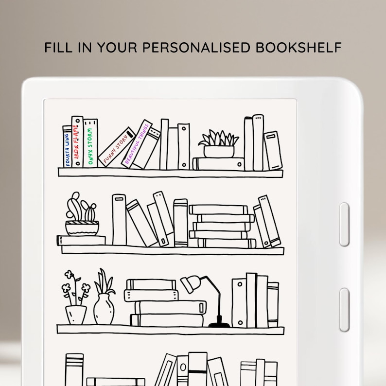 Bookshelf TBR Reading Tracker for Kobo Libra Colour, Book Reviews, Kobo ...