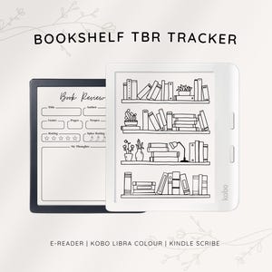 Boekenplank TBR-leestracker voor Kobo Libra Colour, boekrecensies, Kobo Libra Color, Kindle Scribe, leesplanner, leeslogboek