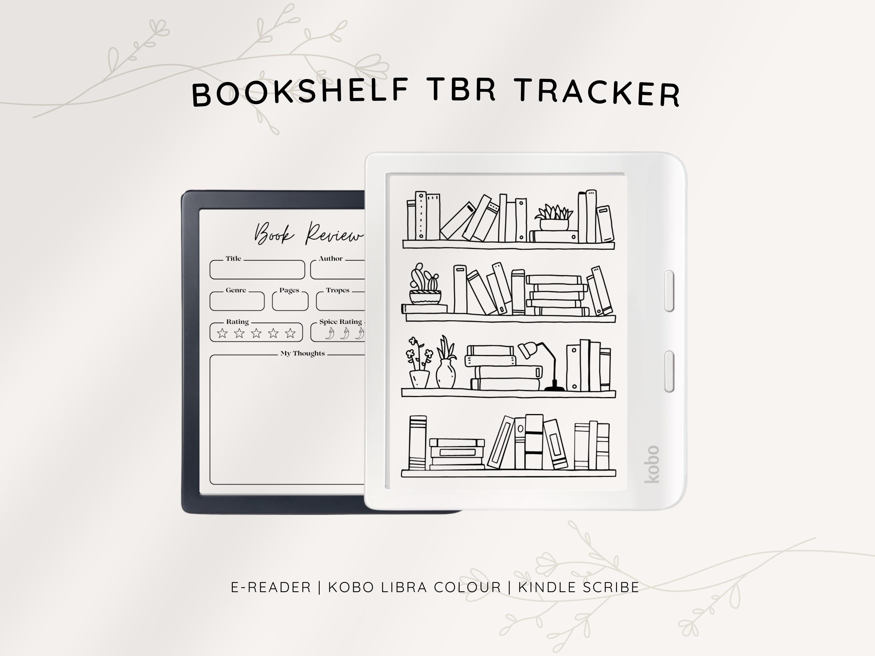 Bookshelf TBR Reading Tracker for Kobo Libra Colour, Book Reviews, Kobo ...