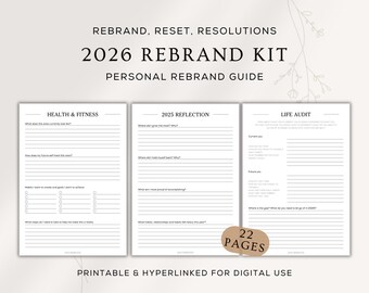 Life Rebrand Kit Guide | New Year Reset, End of Year Review, Personal Life Planner, Printable, Remarkable Paper Pro, iPad