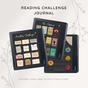 Dark Reading Challenge Journal Kobo Libra Colour, Kindle, Reading Planner, Reading Tracker, Reading Games, Bookish Activities, Reading Log