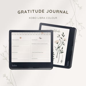 Floral Digital Gratitude Journal for Kobo Libra Colour, Boox, Kindle Scribe, E-reader Journal, Thankfulness Journal, Daily Journal, Monthly
