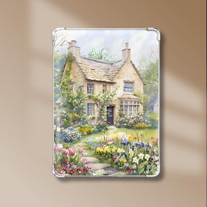Inserto per Kindle Cottagecore Garden per custodia trasparente, stampabile, illustrazione, acquerello, Paperwhite, copertina Kindle, adesivi Kindle