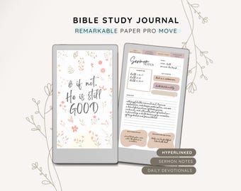 Bible Study Journal reMarkable Paper Pro Move, Daily Devotional, Chapter Summary, Sermon Notes, Character Study, Bible Verse