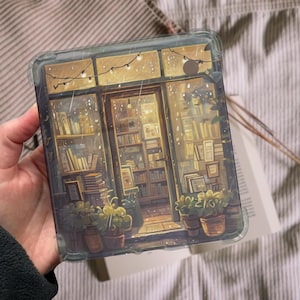 Cozy Bookshop Kobo Insert For Clear Case, Printable, Kobo Libra Colour, Moody Rainy, Kobo Cover, Kobo Stickers