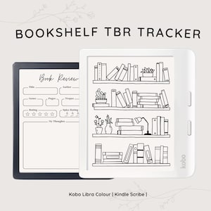 Bookshelf TBR Reading Tracker per Kobo Libra Color, Recensioni di libri, Kobo Libra Color, Kindle Scribe, Pianificatore di lettura, Registro di lettura