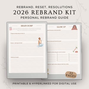 Life Rebrand Kit Guide, New Year Reset, End of Year Review, Personal Life Planner, That Girl Aesthetic, Remarkable Paper Pro, iPad