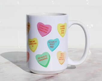 Golden Girls Conversation Hearts Mug - Golden Girls Valentine's Day Mug - Golden Girls Mug - 15oz Ceramic Mug - Pastel Mug