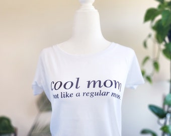 Cool Mom Tee - Mean Girls T-Shirt - Scoopneck White Graphic T-Shirt