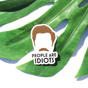 Ron Swanson Sticker - Ron Swanson Decal - Indoor/Outdoor Sticker