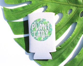 Plant Lady Slim Can Cooler - Plant Lover Gift