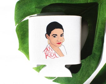 AOC Can Cooler - Tax the Rich Beverage Cooler