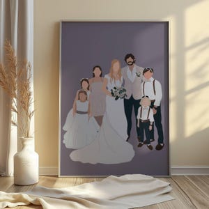 Faceless Portrait Illustration, Digital Art, Printable Art, Profile picture, Personalized Portraits, Mother's Day Gift, gift for Girlfriend