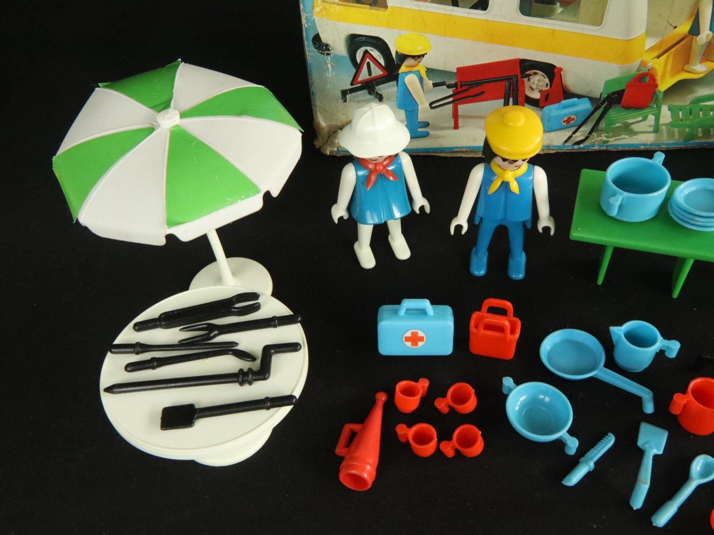 3258 Family Camper 1977 Playmobil, Holiday Car, Including Original