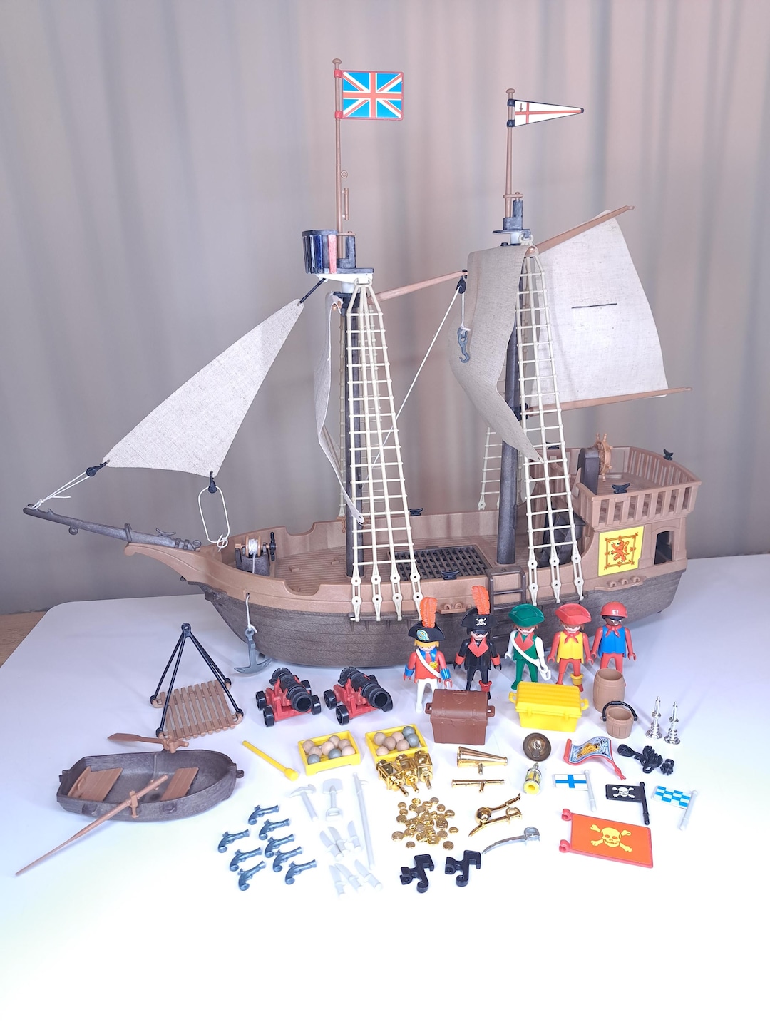 PLAYMOBIL vintage lot pirates canon coffre carte trésor set 3542 de