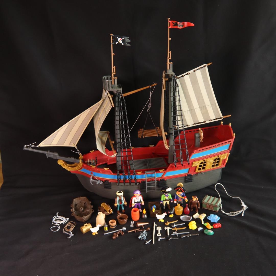 Playmobil Pirate Ship, 3940 With Manual, Figures, Cannonballs and