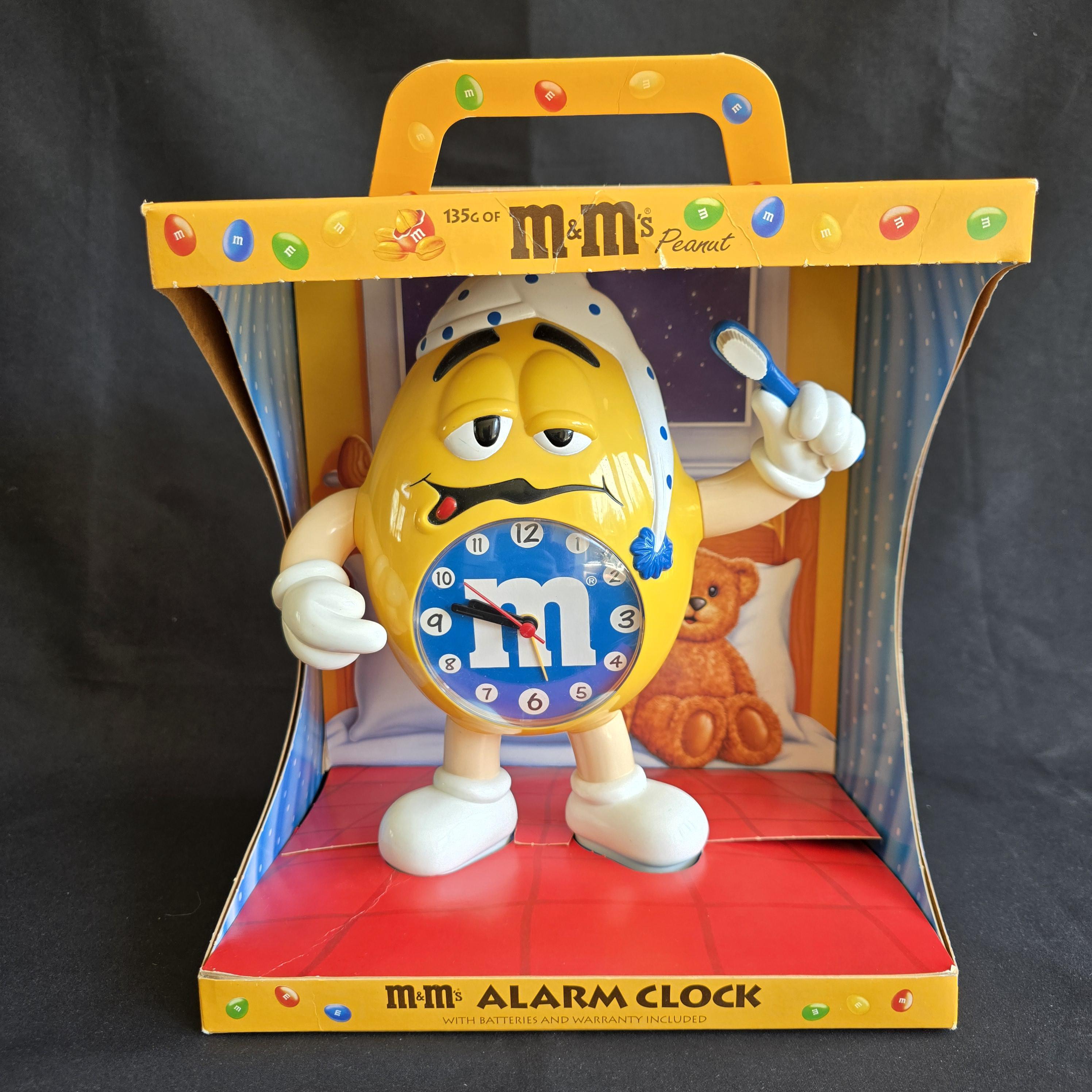 1999 M&M Peanut Alarm Clock With Yellow Nightcap, Without Candy