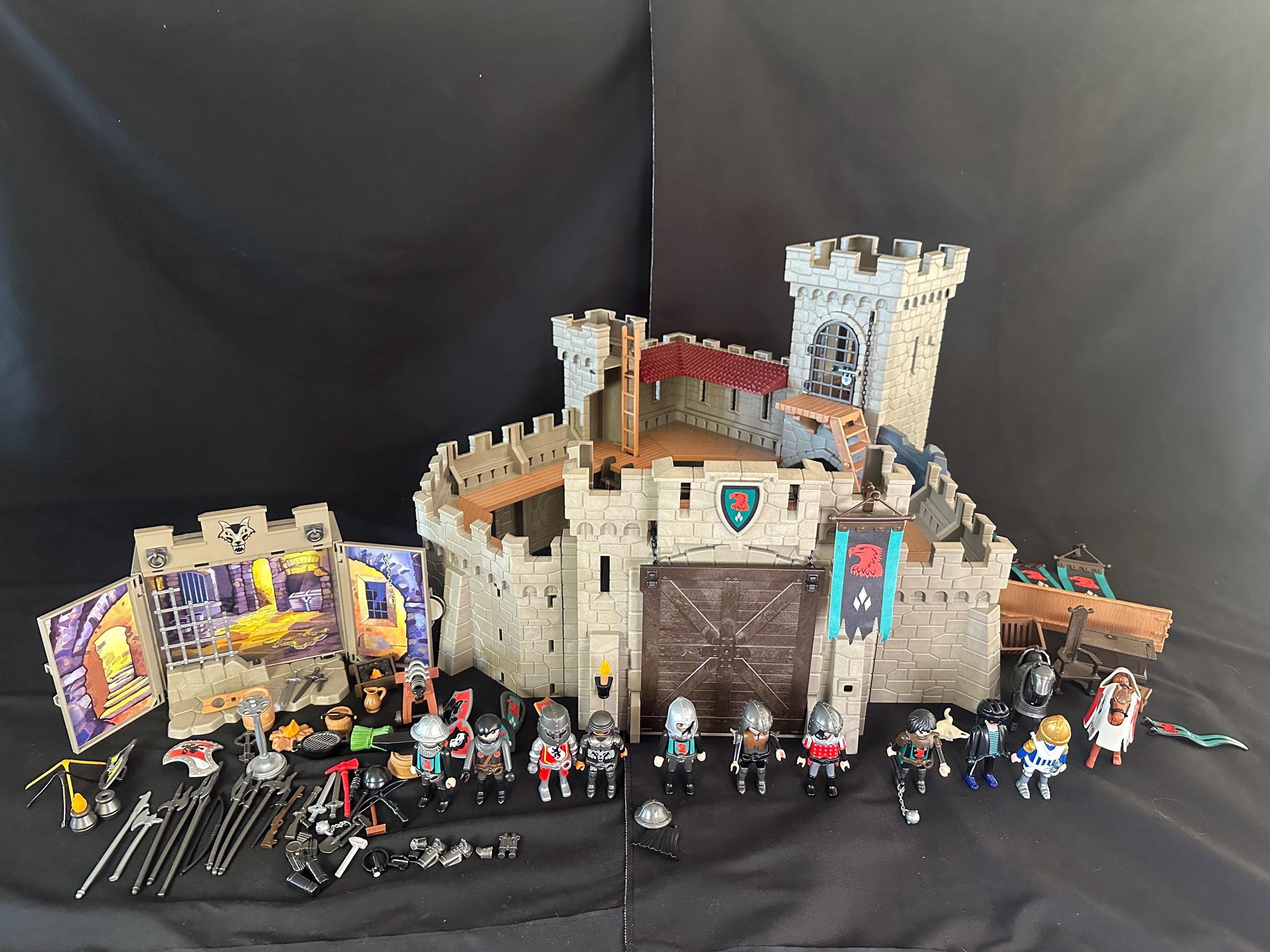 4866 Playmobil Falcon Knights Castle With Box and Extra Set With