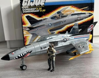 GI Joe Conquest X-30, 1986 Hasbro Complete, With Pilot Slip-stream