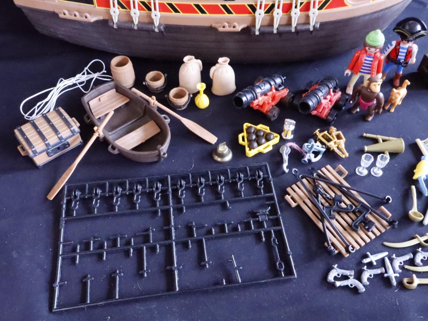3750 プレイモービル 海賊船、90年代のオリジナルボックスとマニュアル