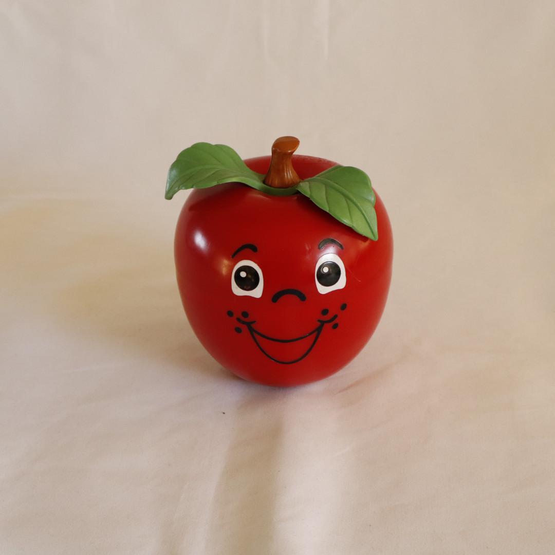 Happy Apple Fisher Price, Vintage Red Apple With Super Fun Kling