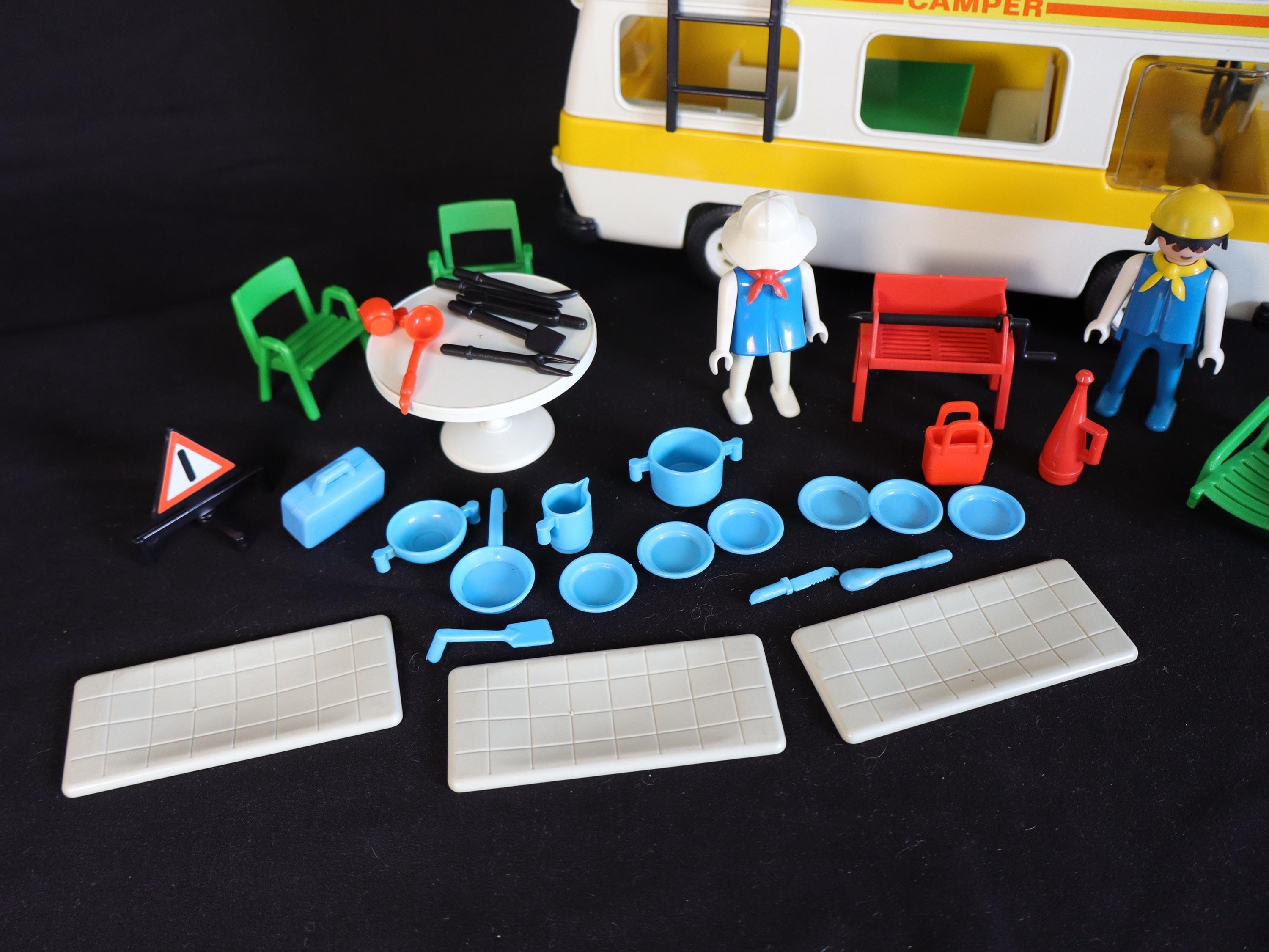 3258 Family Camper 1977 Playmobil, Holiday Car, With Many