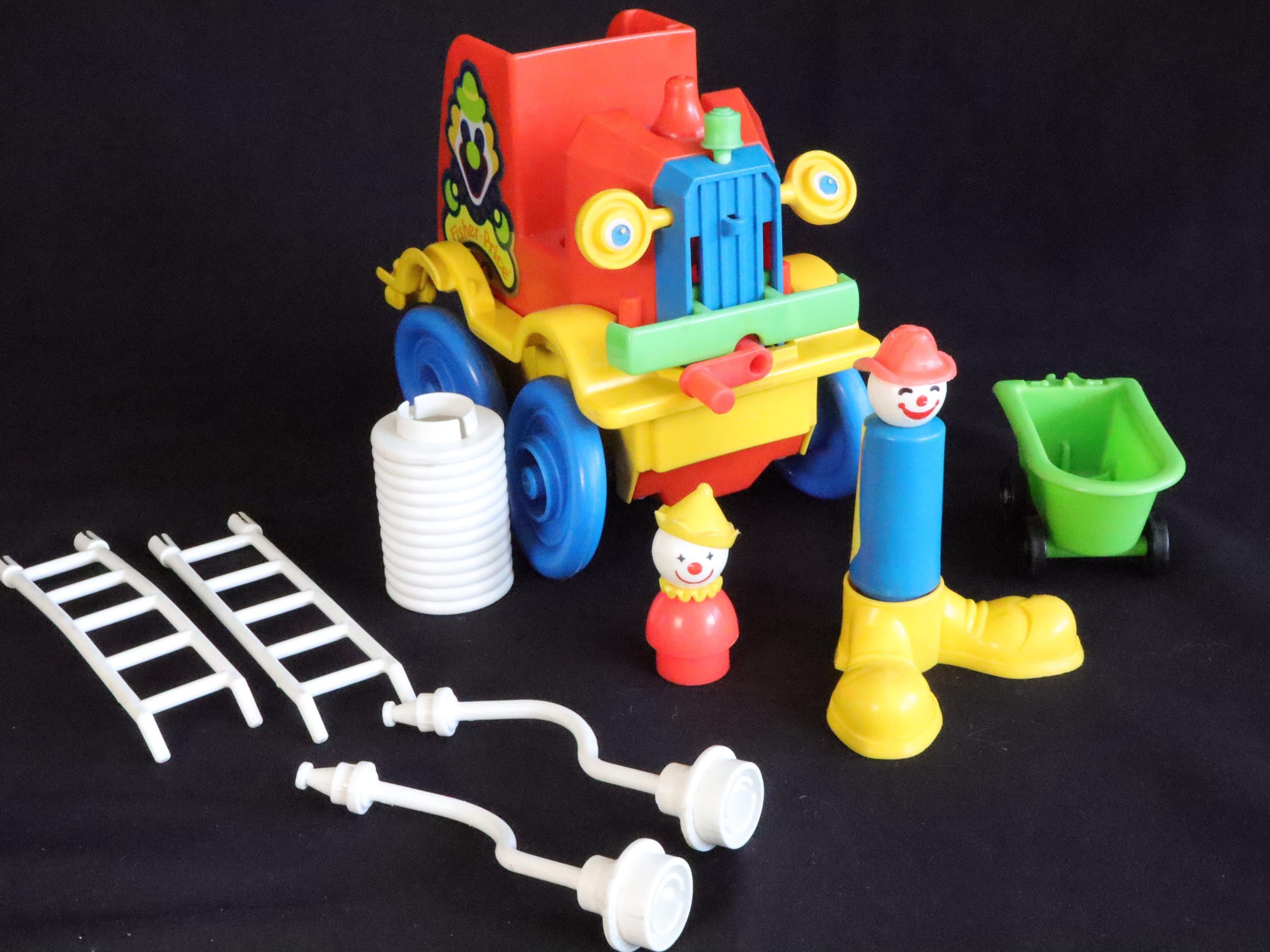Vintage Fisher Price Toys 657 Crazy Clown Brigade Car Circus 1983