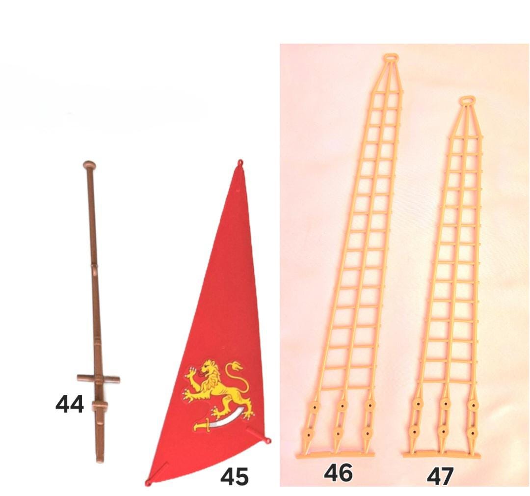 PLAYMOBIL PIRATES - Mat De Proue Beaupr&eacute; Marron Bateau 4424 5736 (cass&eacute;