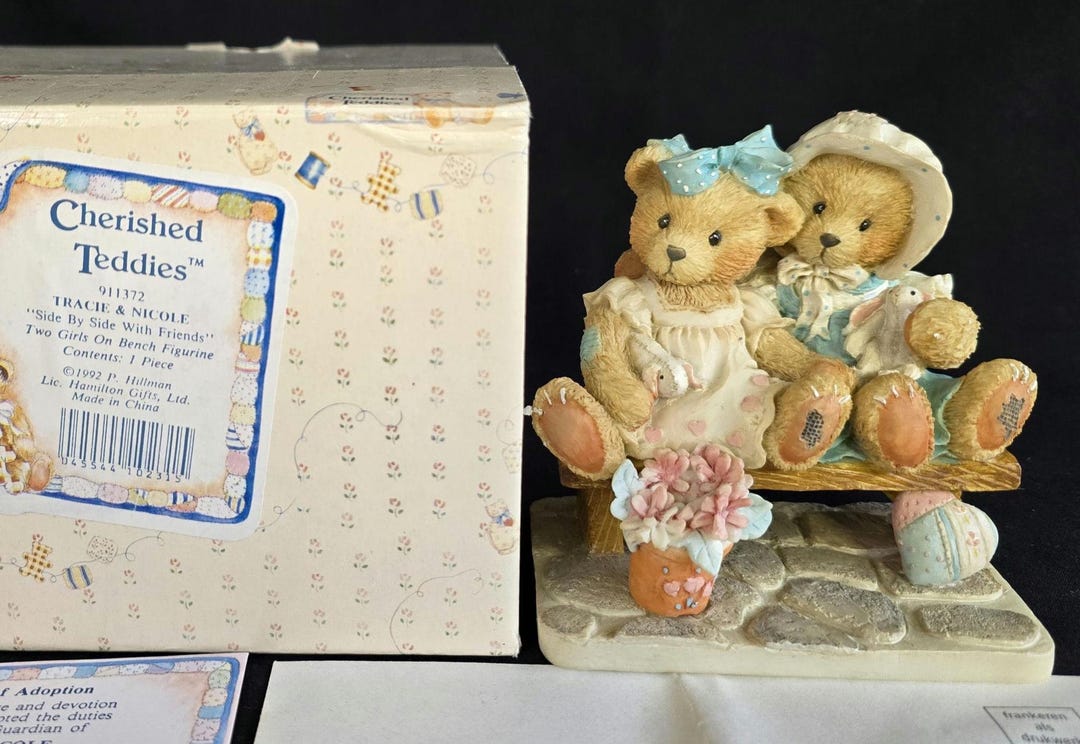 Tracie and Nicole Cherished Teddies, With Box, Figure 911372. by