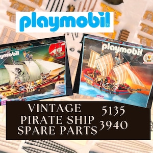 Piratenschip Playmobil 5135 3940 reserve vervangende onderdelen vintage boot