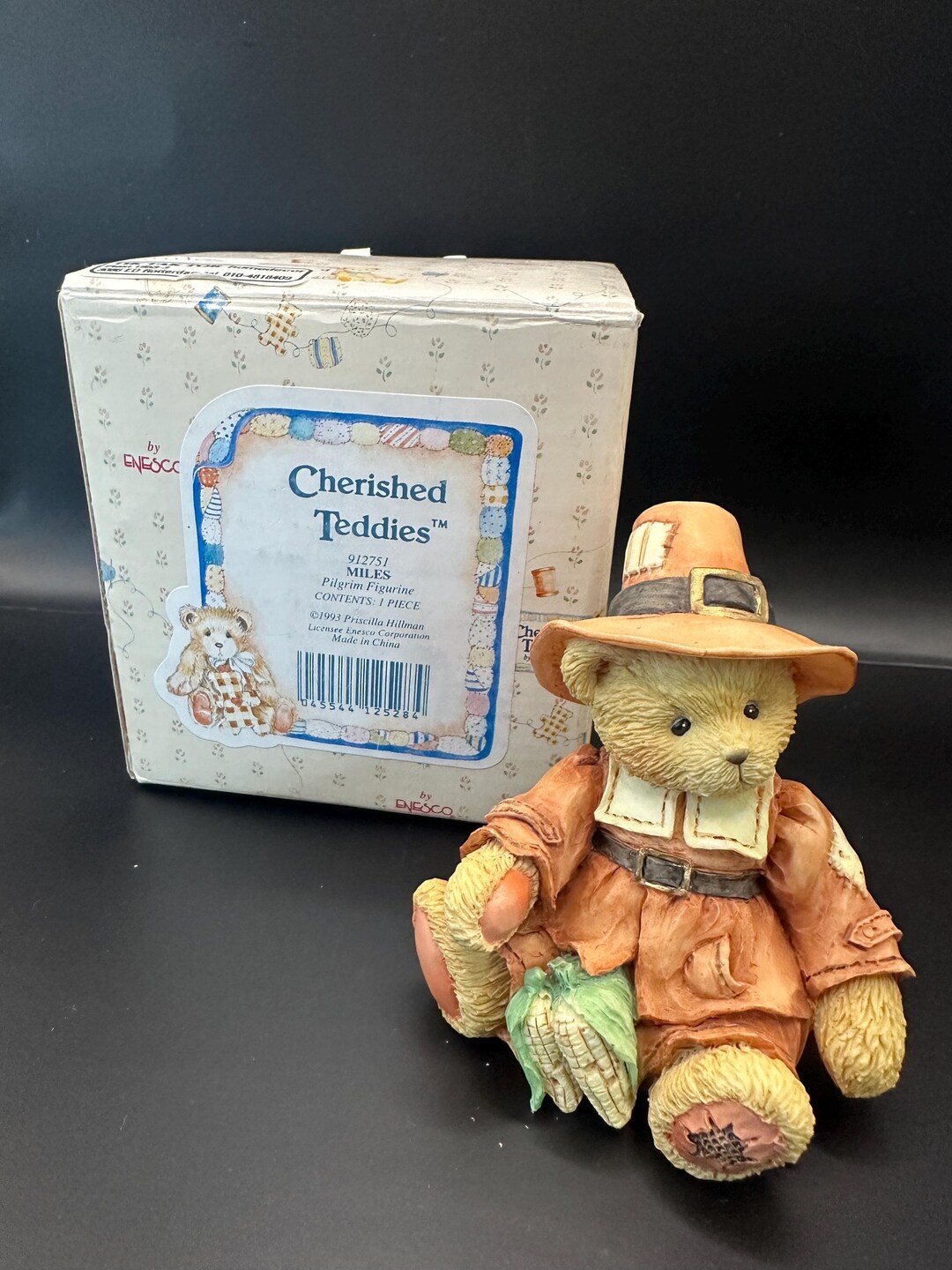 Cherished Teddies. Miles Pilgrim Figurine 913751. by Priscilla
