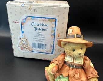 Cherished Teddies. Miles Pilgrim Figurine 913751. by Priscilla
