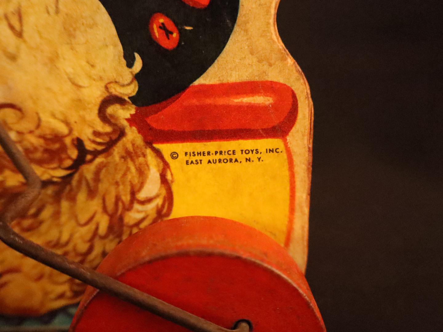 Fido Zilo Dog Fisher Price, 1955 Vintage Toy Pull Dog. Xylophone