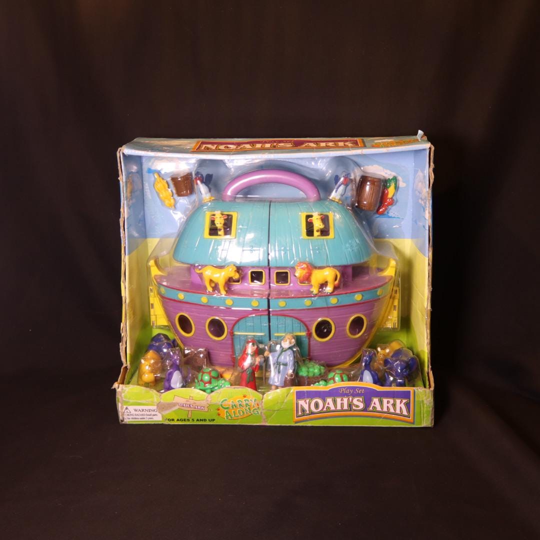 Just Kidz Take-along Noah's Ark Playset Toys Figures Vintage Kmart