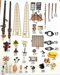 Pirate Ship Playmobil Spare Replacement Parts 3550 3750 3053 3940, 70s Vintage, Boat Cannon, Flag, Sail, Weapons Ship Pirates Replacement product logo