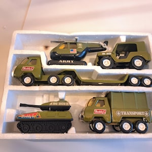 Buddy L Army Truck Set of 5, Rare 70s Mint Condition, Original Box