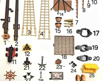 ヴィンテージ プレイモービル 中世農家セット：フィギュア、動物、庭