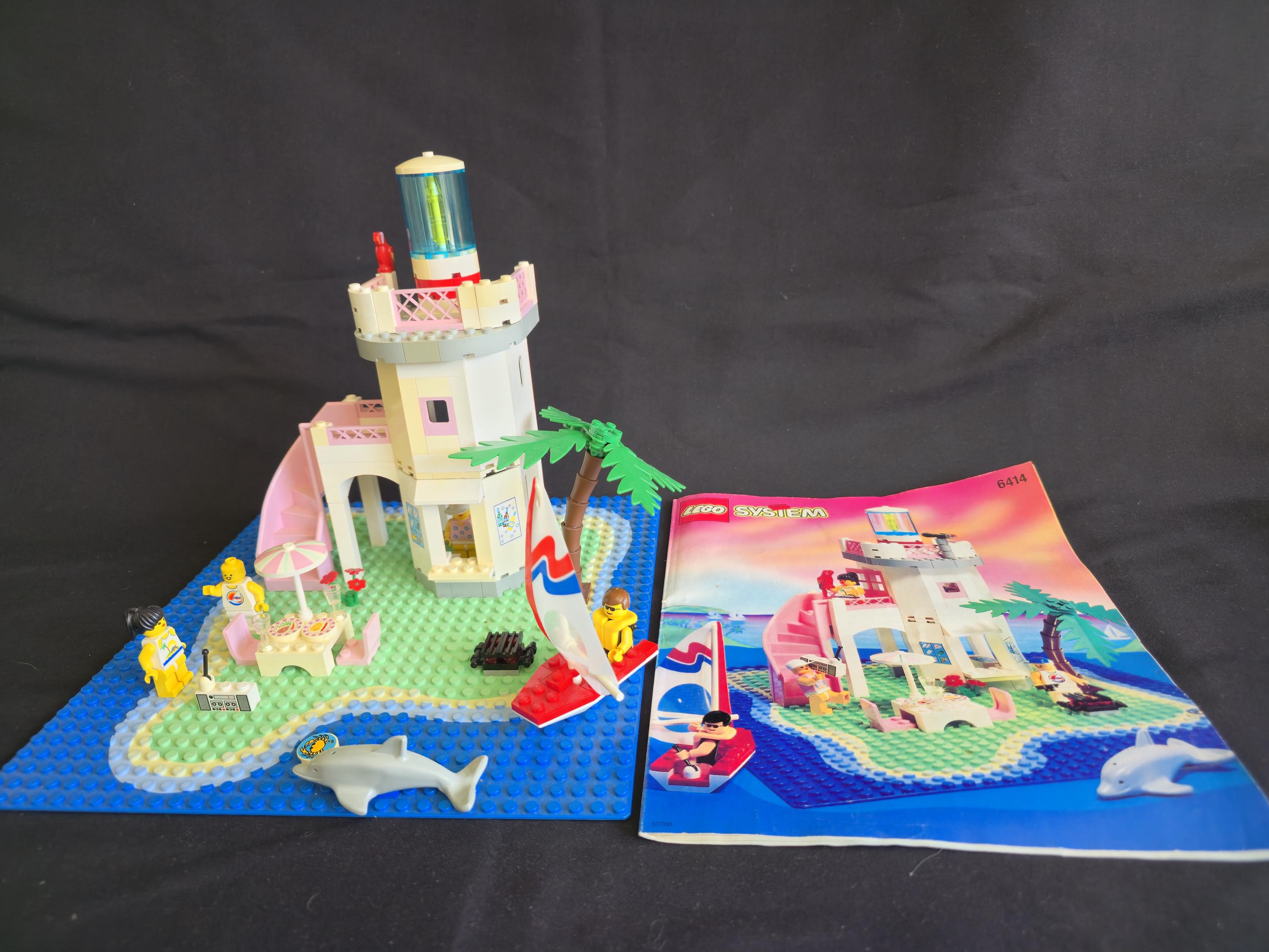 Lego Town System 6414 Paradisa Dolphin Point 1995, Sea Pink Lego 
