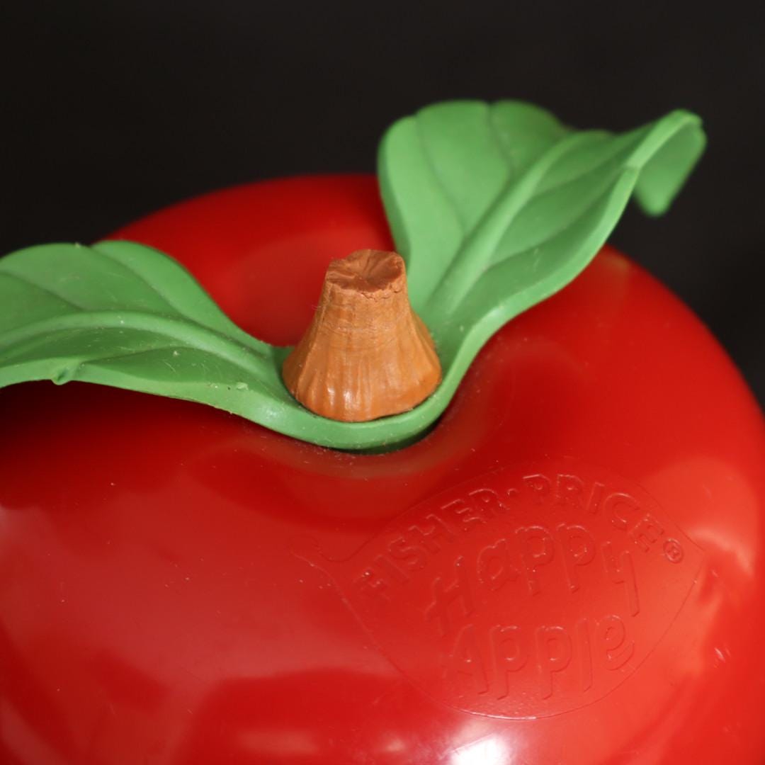Happy Apple Fisher Price, Vintage Red Apple With Super Fun Kling